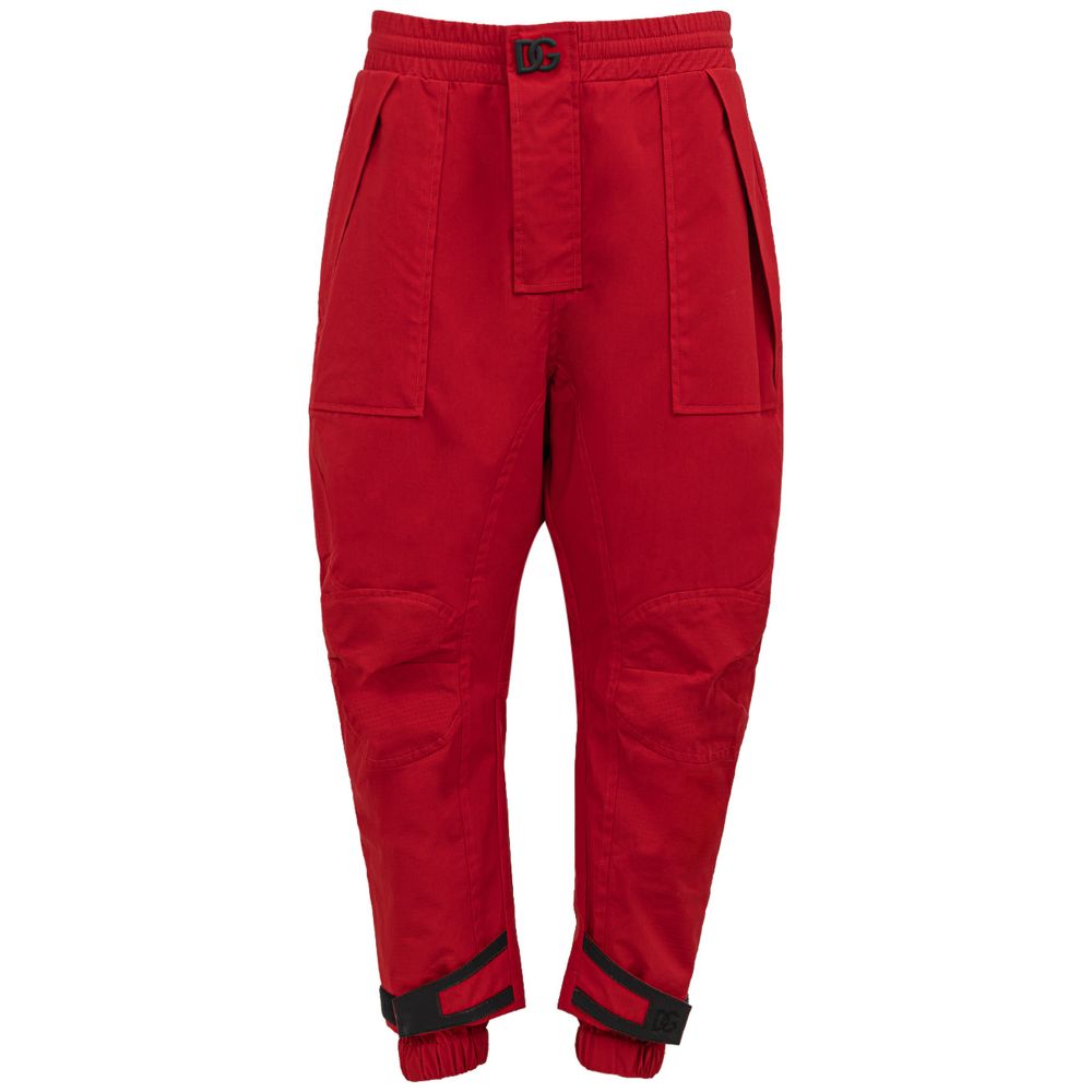 Dolce & Gabbana Red Polyamide Athletic Pants | Regal Royce