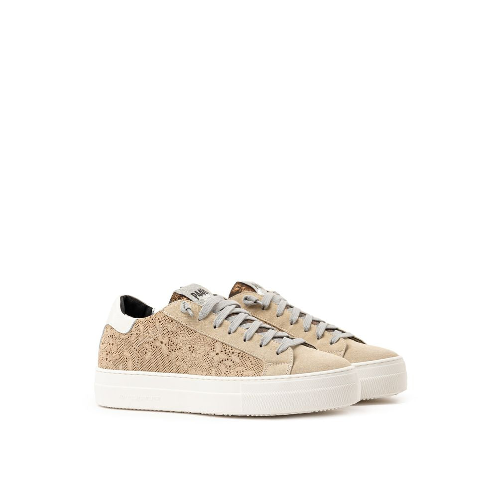 P448 Beige Leather Athletic Sneakers | Regal Royce