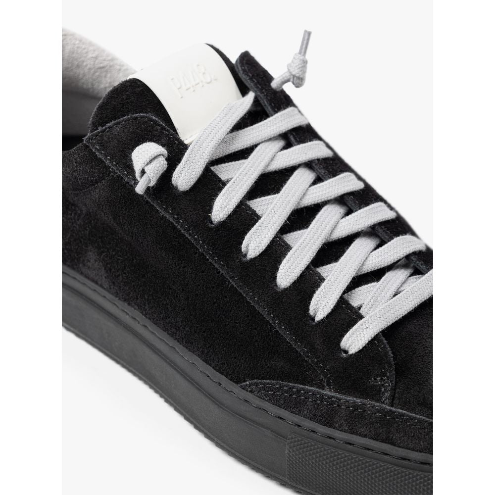 P448 Black Suede Leather Athletic Sneakers | Regal Royce