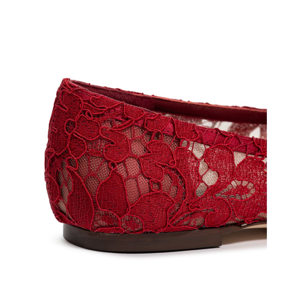 Dolce & Gabbana Red Viscose Ballet Flats | Regal Royce