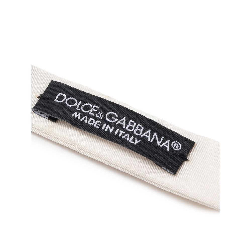 Dolce & Gabbana White Silk Bowtie | Regal Royce