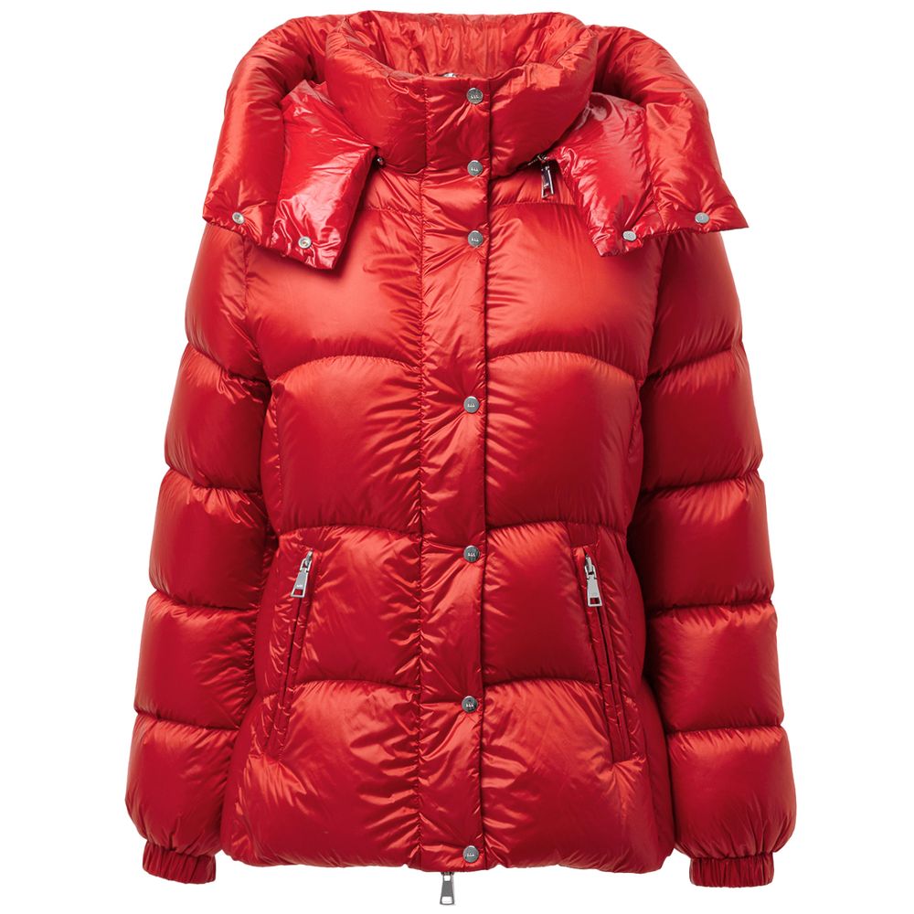 Add Red Polyamide Full-Length Jacket | Regal Royce