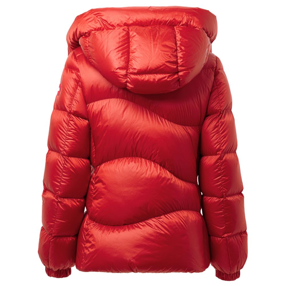 Add Red Polyamide Full-Length Jacket | Regal Royce