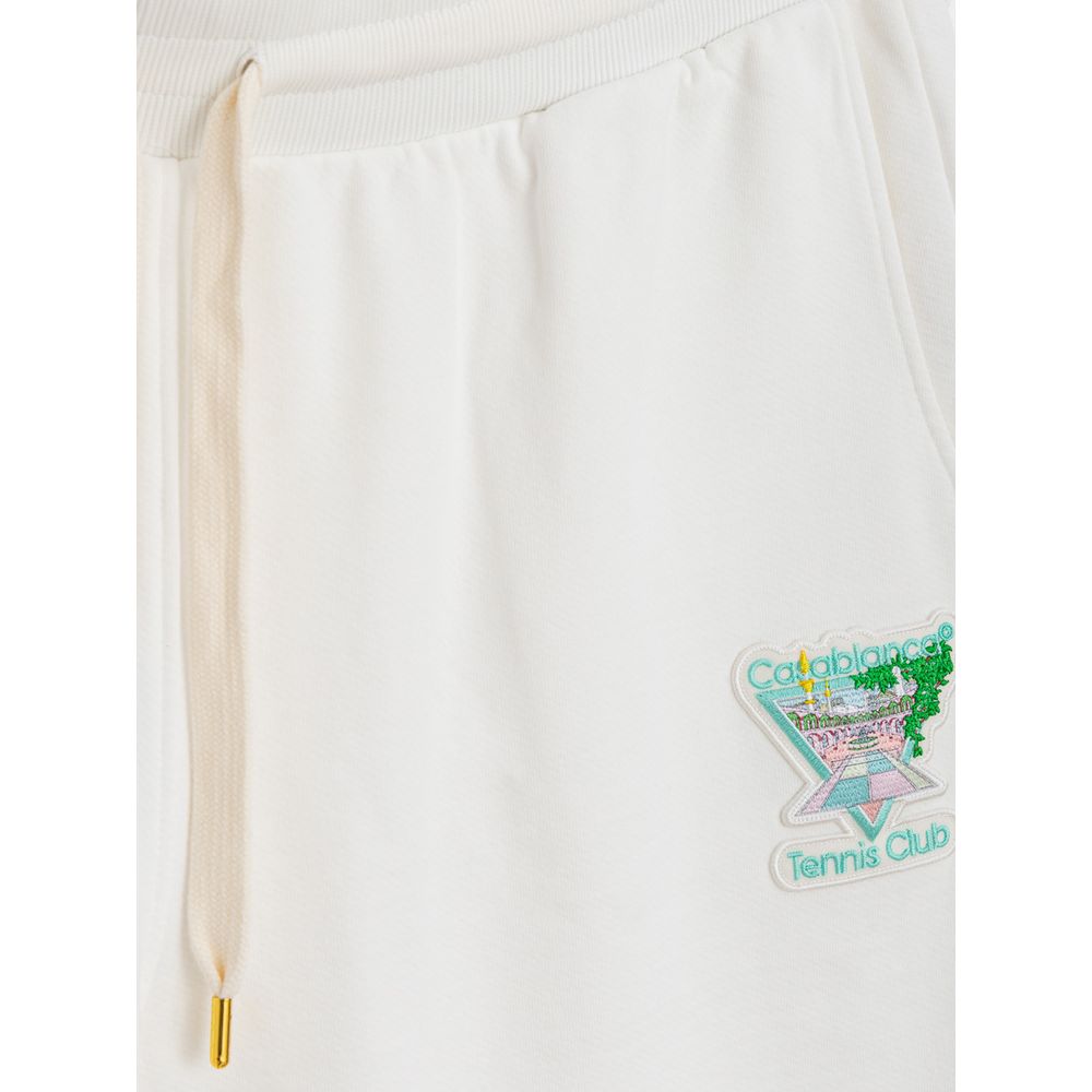 Casablanca White Cotton Athletic Pants | Regal Royce