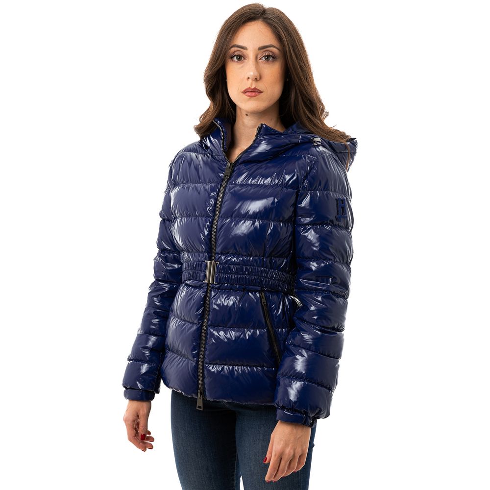 Herno Blue Polyamide Coat | Regal Royce