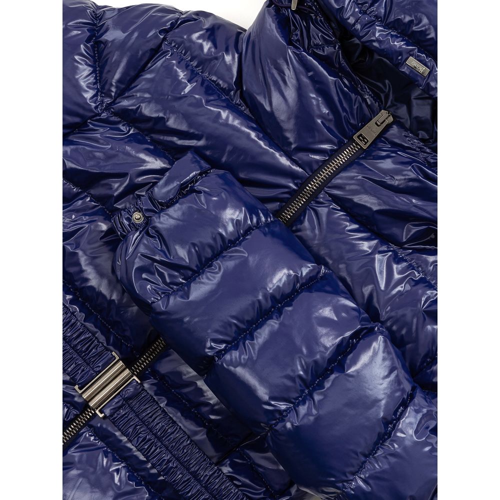 Herno Blue Polyamide Coat | Regal Royce