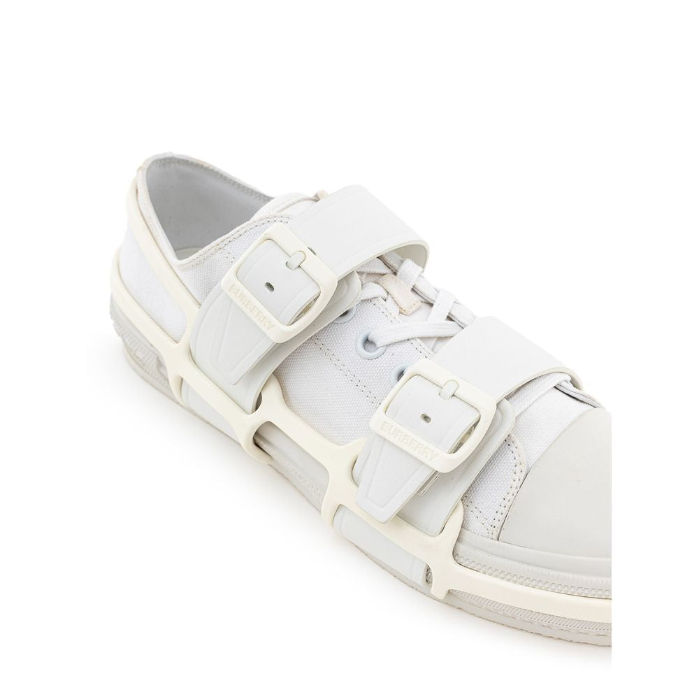 Burberry White Cotton Athletic Sneakers | Regal Royce