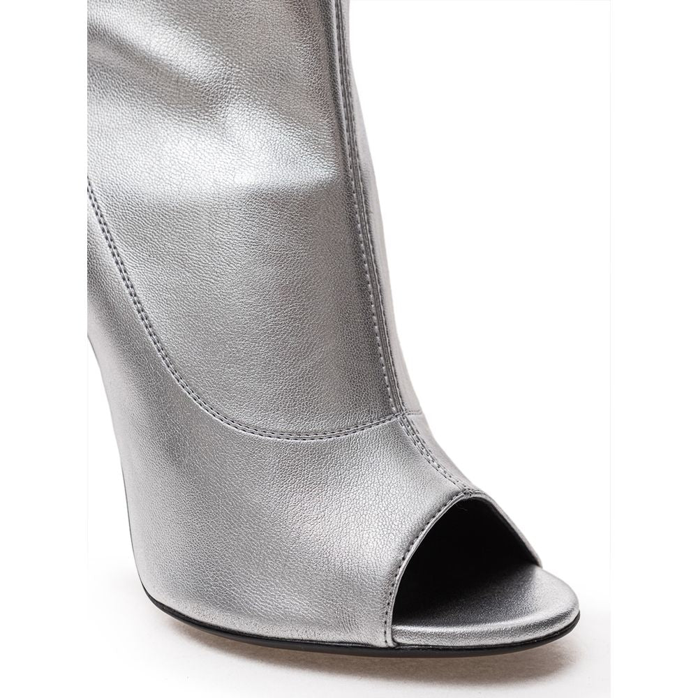 Giuseppe Zanotti Gray Leather Ankle Boots | Regal Royce