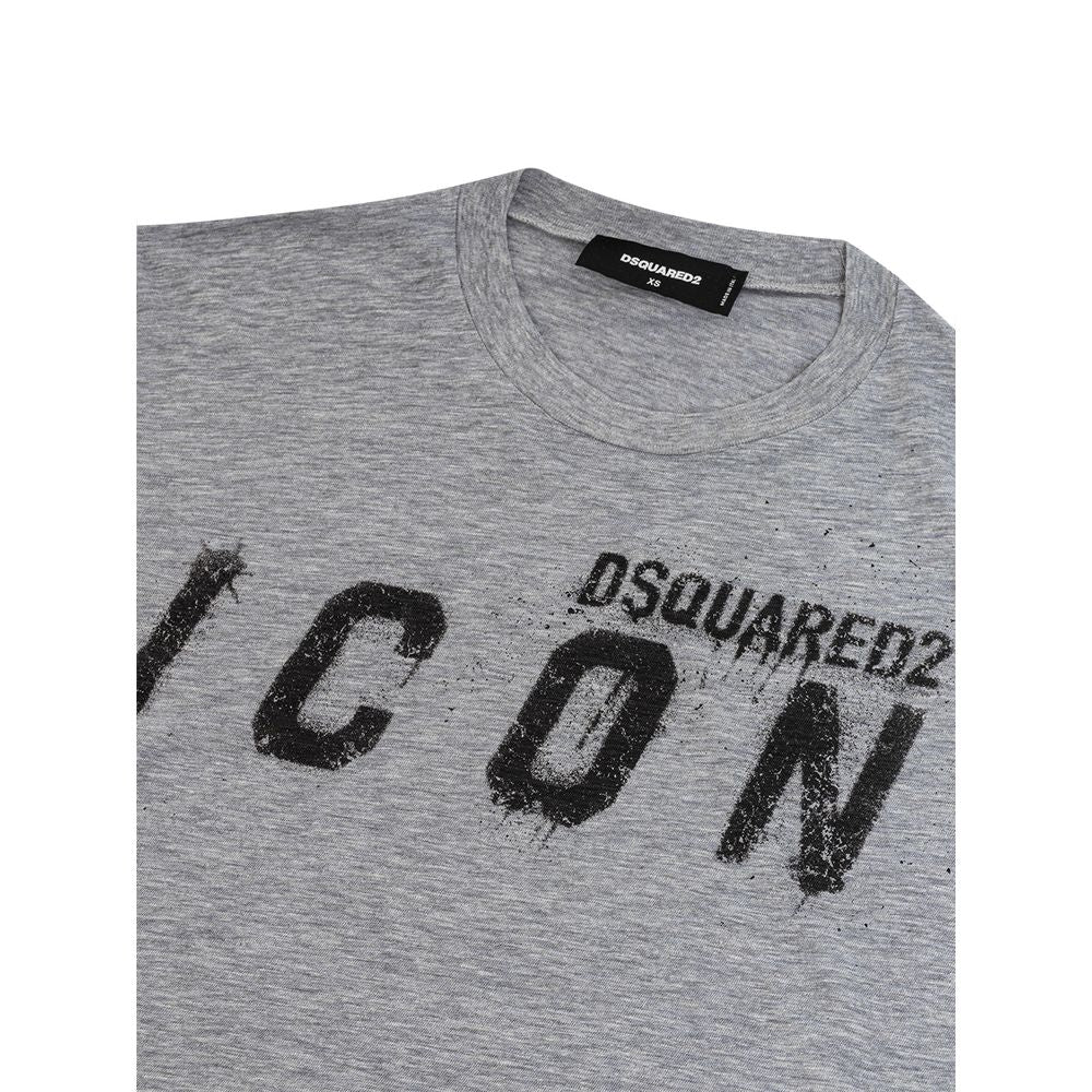 Dsquared² Gray Cotton T-Shirt | Regal Royce