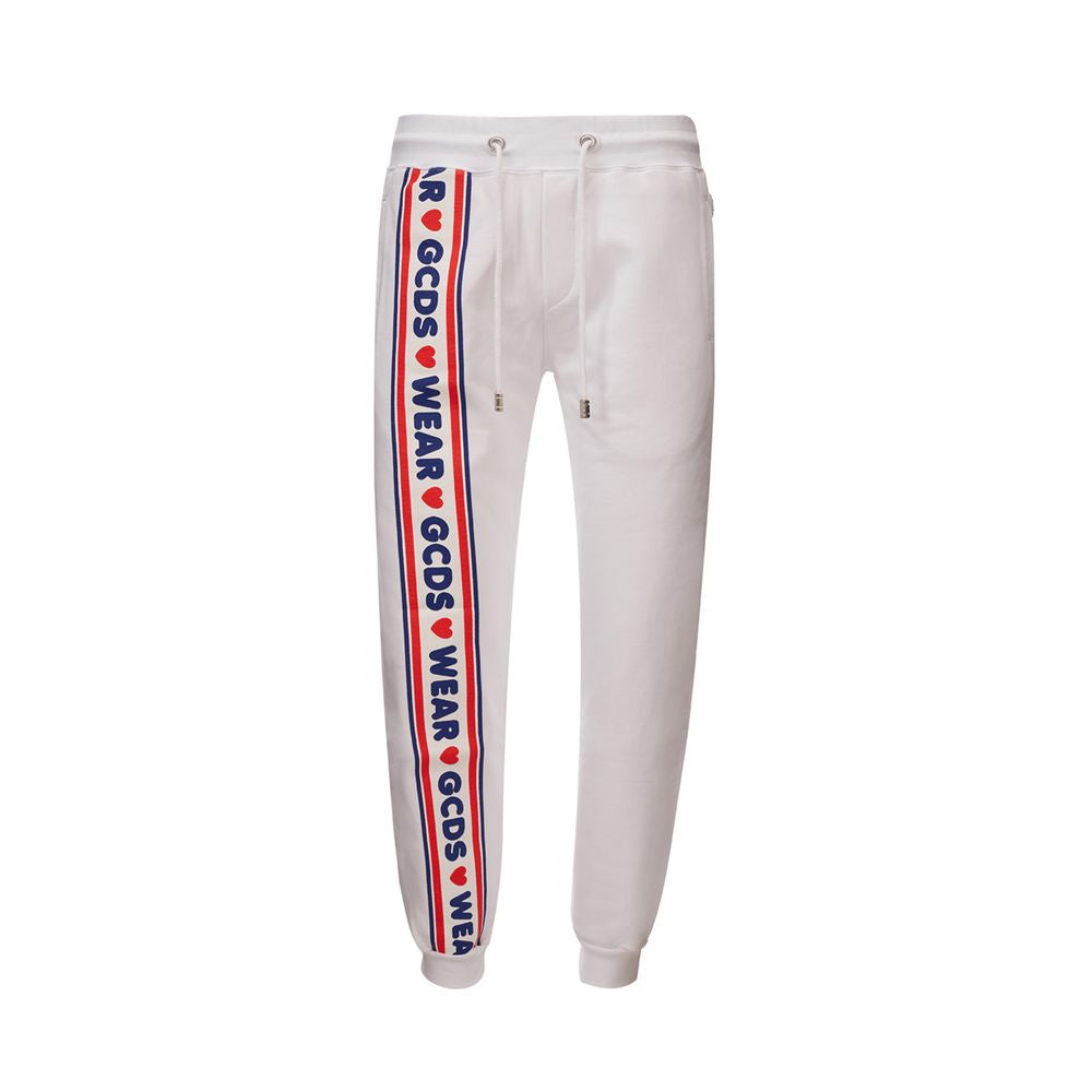 GCDS White Cotton Athletic Pants | Regal Royce