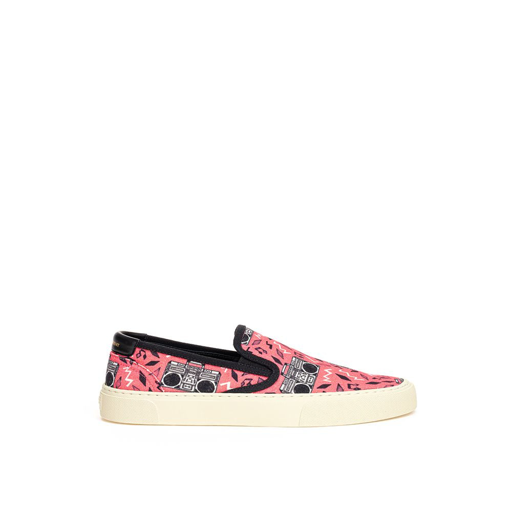Saint Laurent Pink Cotton Platform Sneakers | Regal Royce
