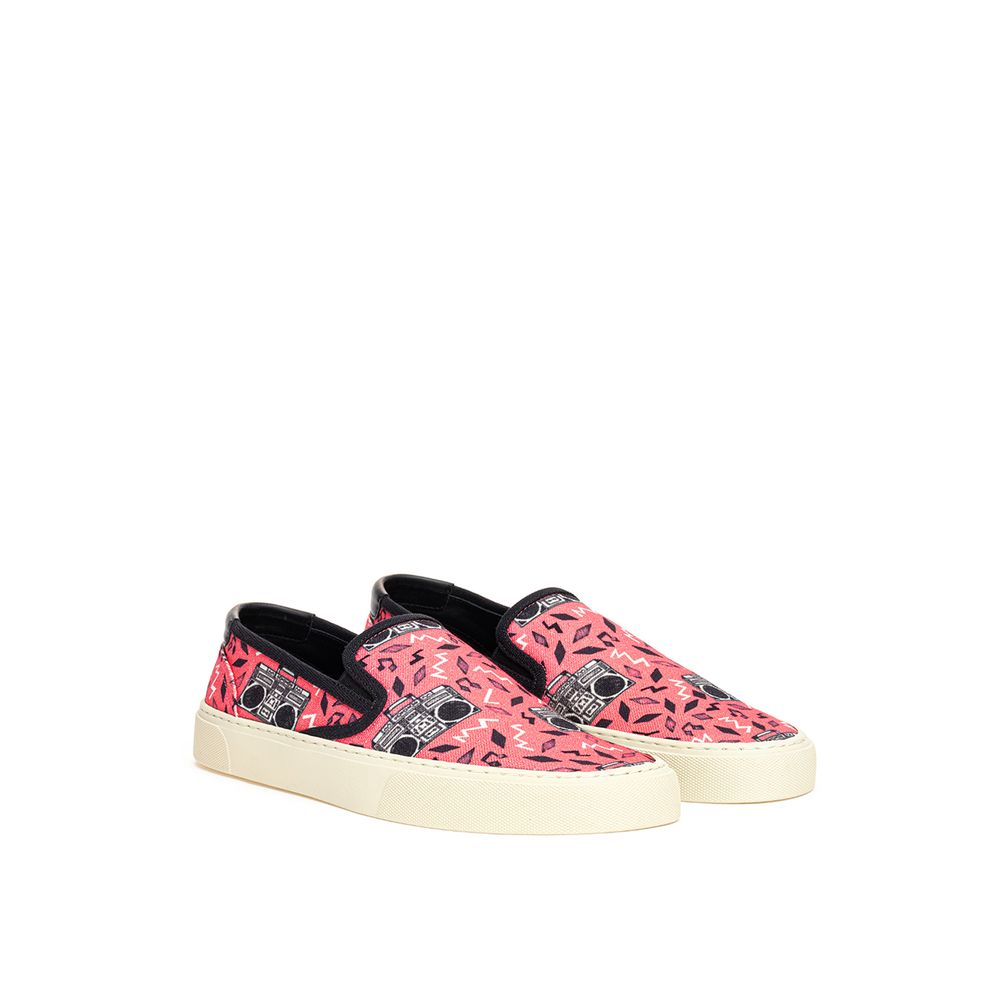Saint Laurent Pink Cotton Platform Sneakers | Regal Royce