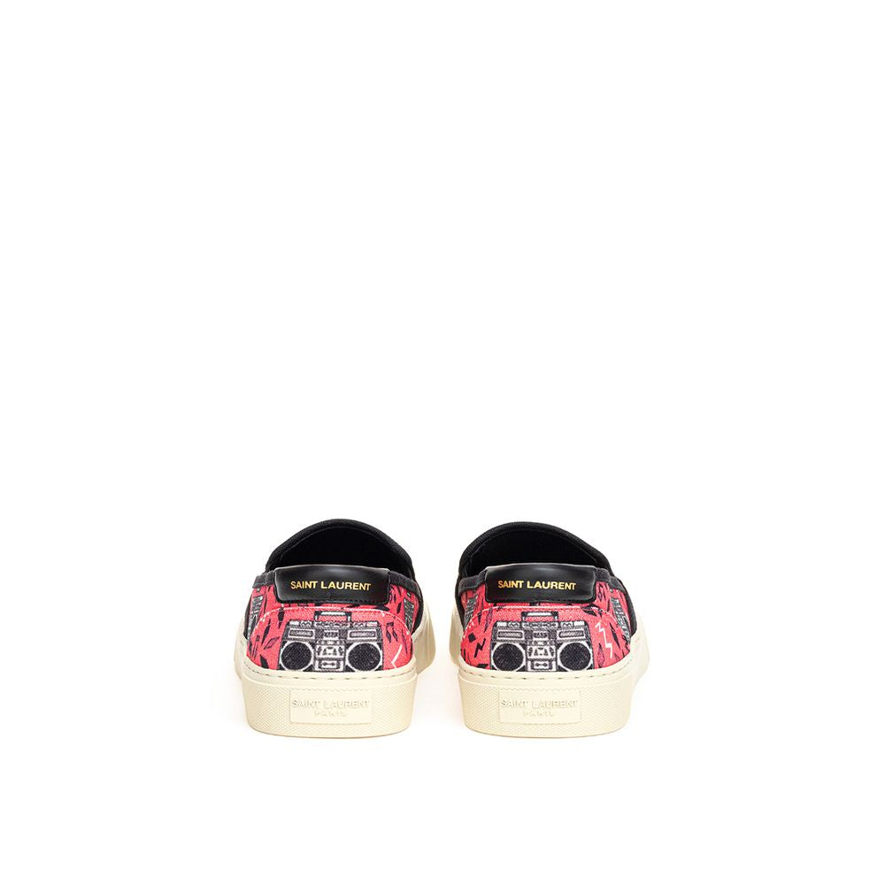 Saint Laurent Pink Cotton Platform Sneakers | Regal Royce