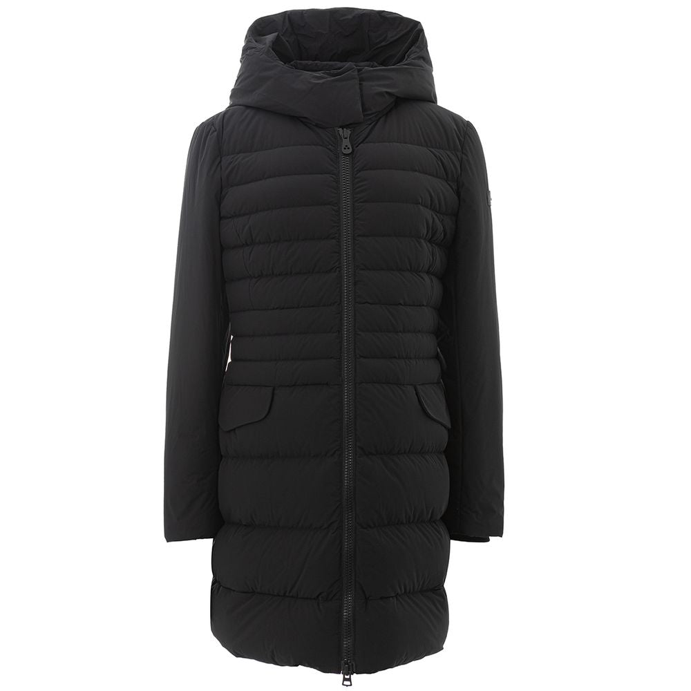 Peuterey Black Polyamide Full-Length Jacket | Regal Royce
