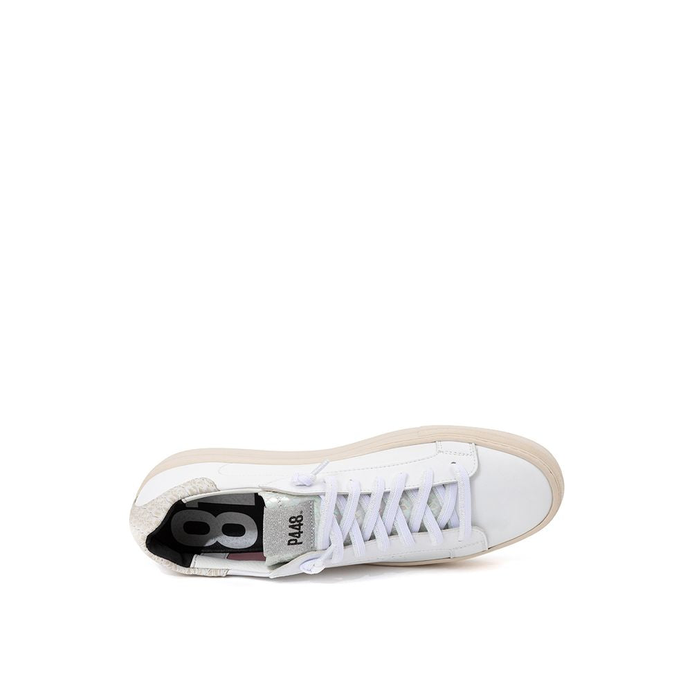 P448 White Leather Low Top Sneakers | Regal Royce