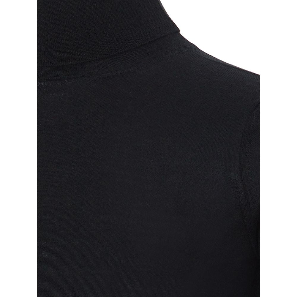 Colombo Black Cashmere Turtleneck | Regal Royce