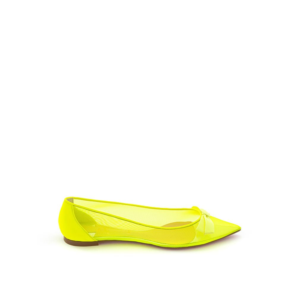 Christian Louboutin Yellow Mesh Ballet Flats | Regal Royce