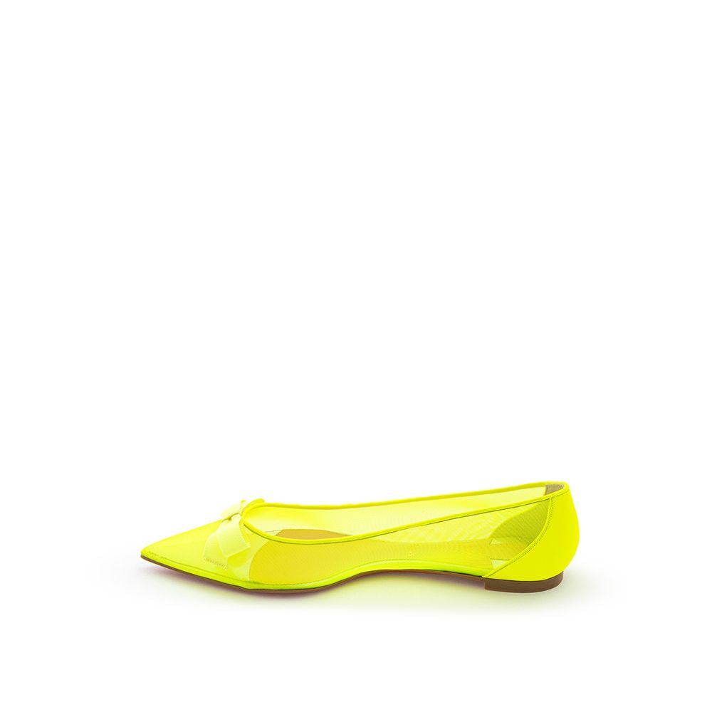 Christian Louboutin Yellow Mesh Ballet Flats | Regal Royce
