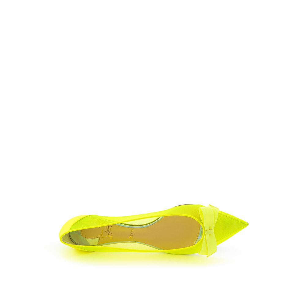 Christian Louboutin Yellow Mesh Ballet Flats | Regal Royce