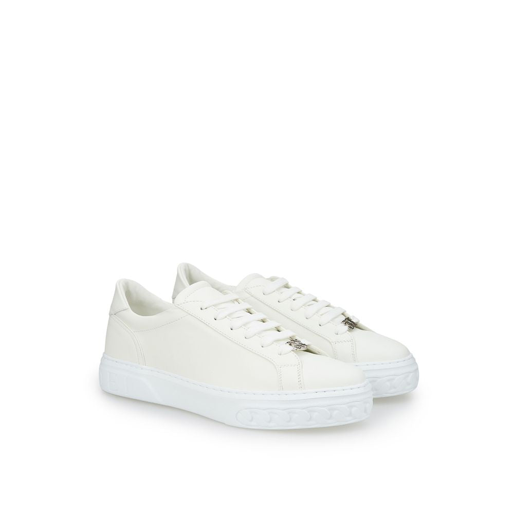 Casadei White Leather Athletic Sneakers | Regal Royce
