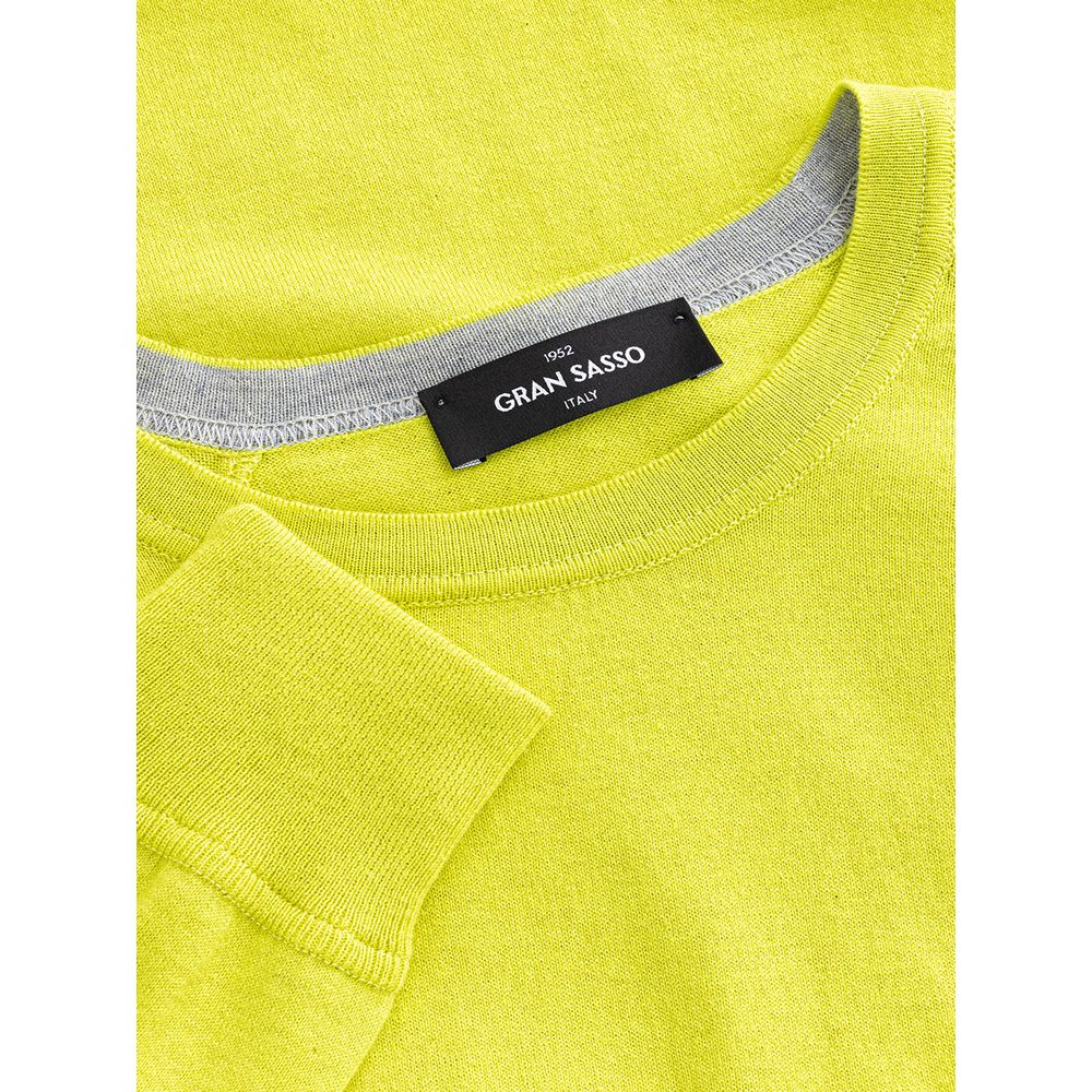 Gran Sasso Yellow Cotton Sweatshirt | Regal Royce