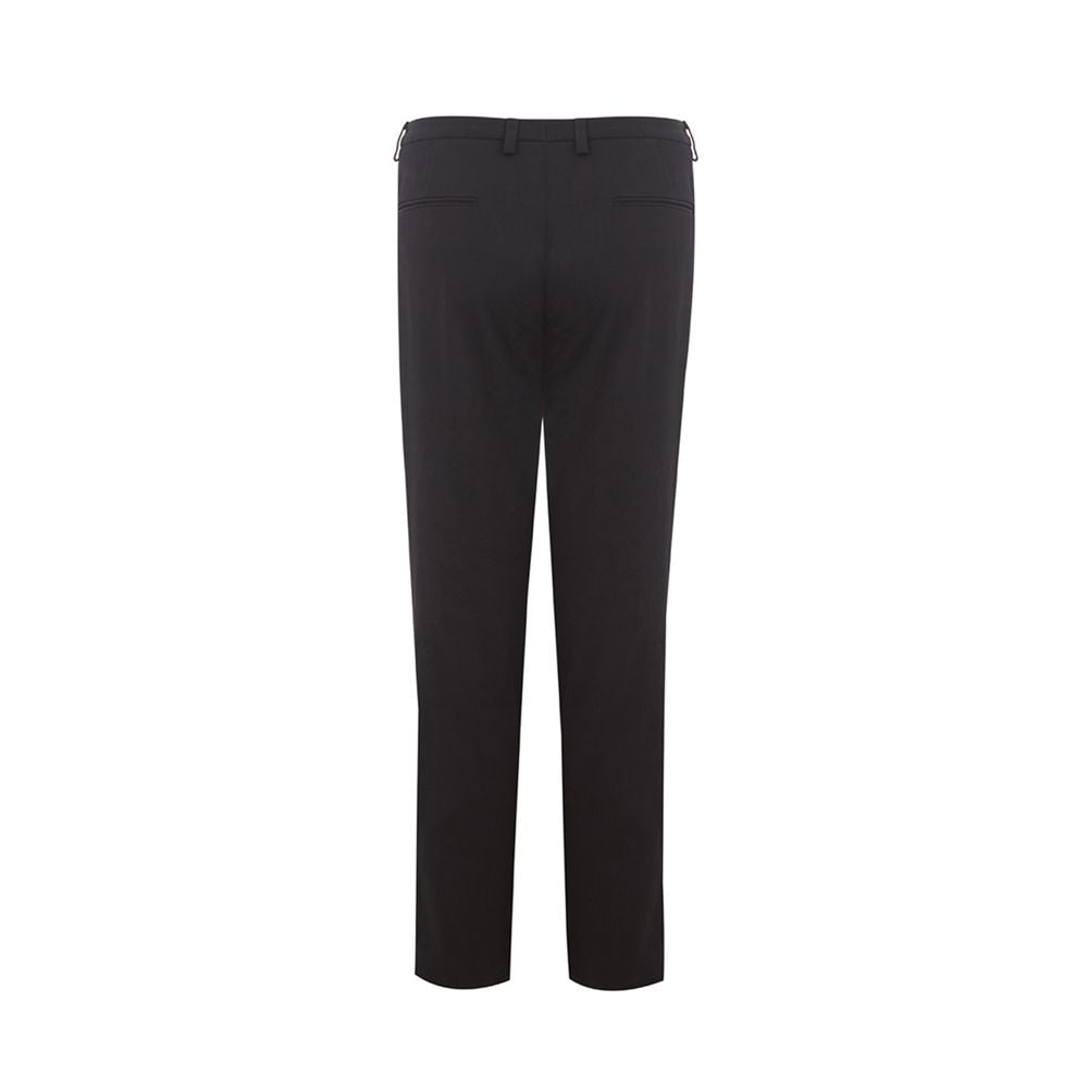 Lardini Black Cotton Chino Pants | Regal Royce