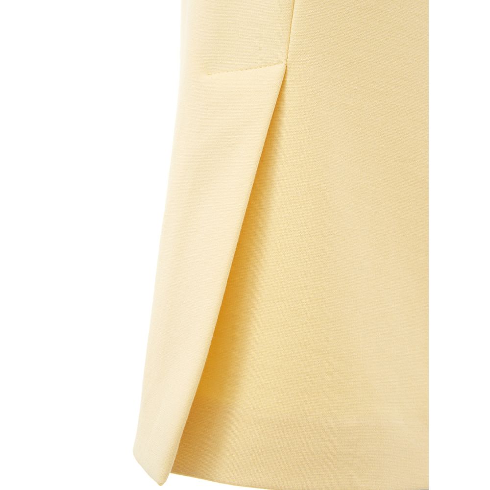 Lardini Yellow Viscose Midi Skirt | Regal Royce