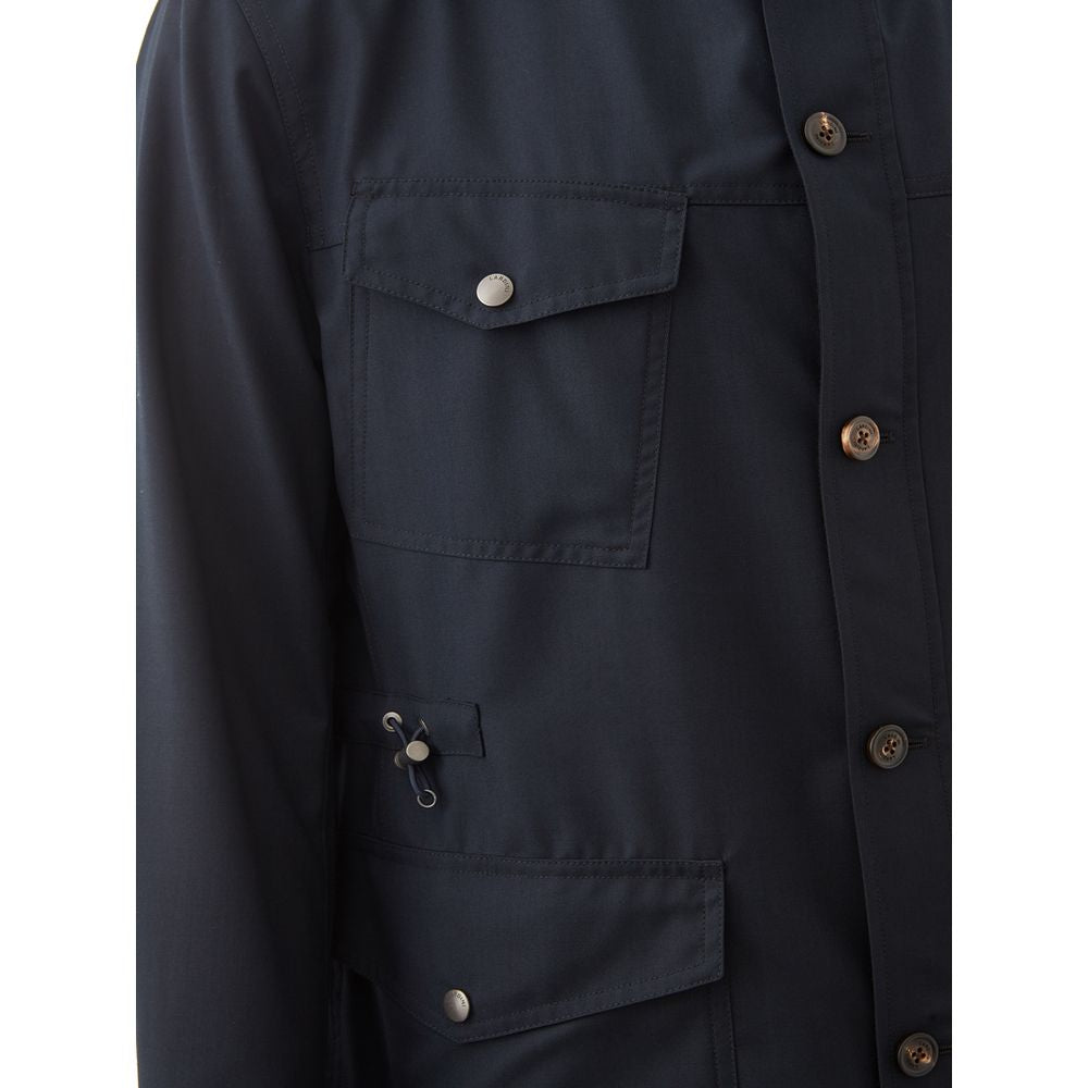 Lardini Blue Wool Coat | Regal Royce