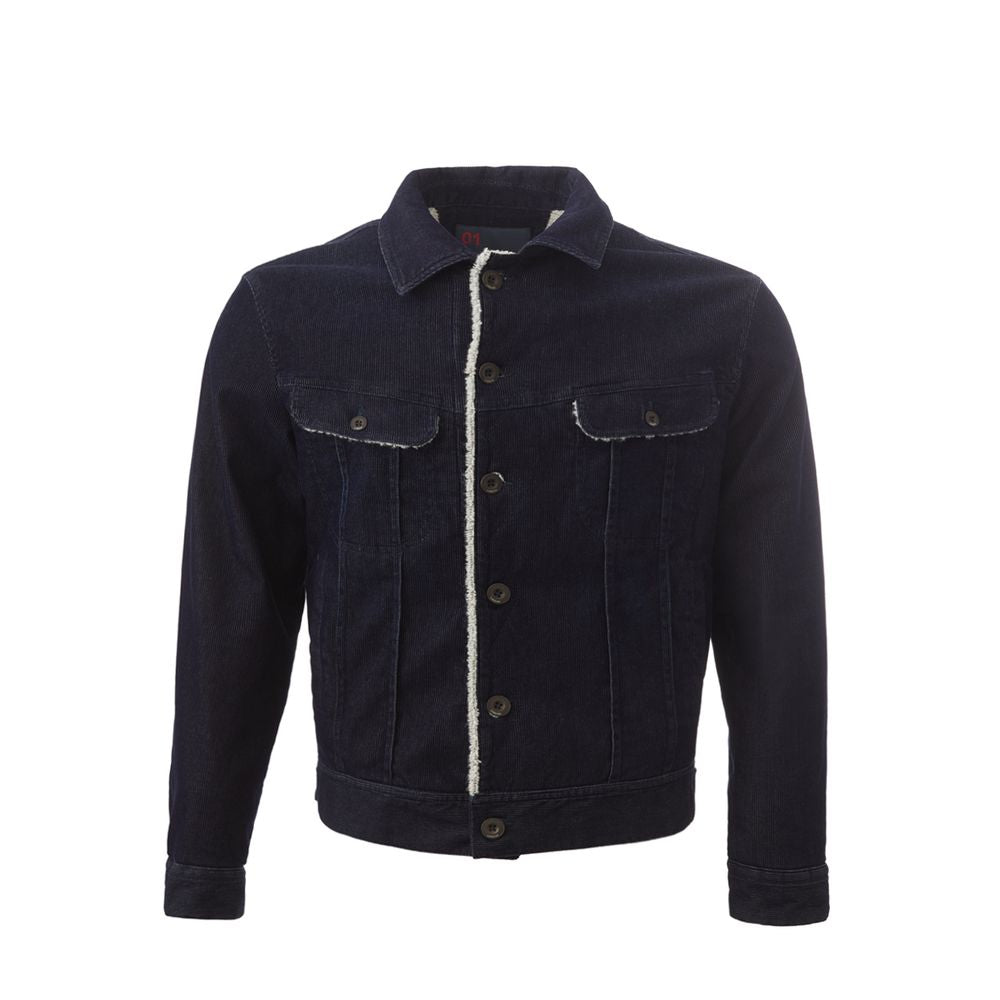 Lardini Blue Cotton Denim Jacket | Regal Royce