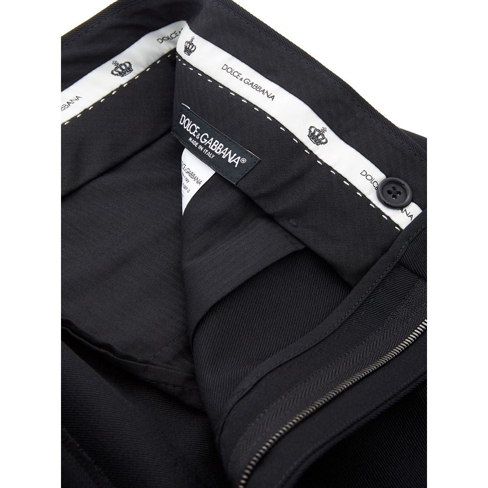 Dolce & Gabbana Black Polyester Dress Pants | Regal Royce