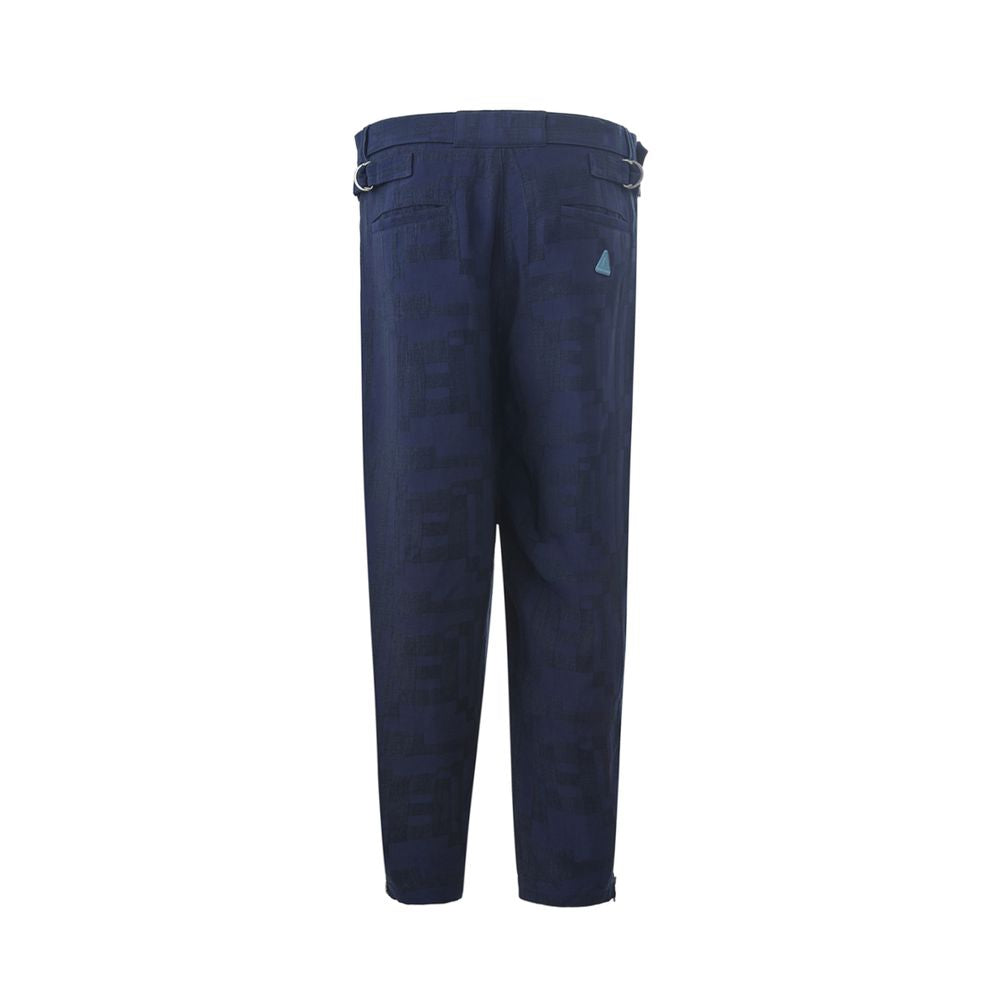 Emporio Armani Blue Linen Casual Pants | Regal Royce