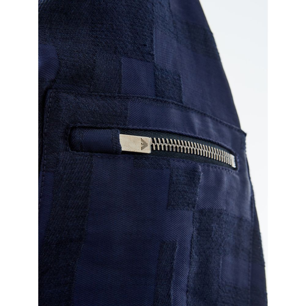 Emporio Armani Blue Linen T-Shirt | Regal Royce