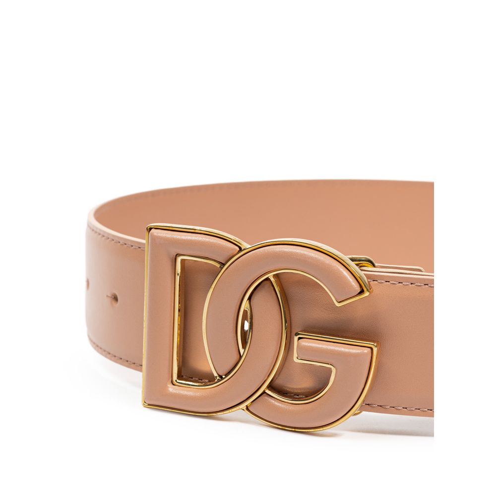 Dolce & Gabbana Pink Leather Regular Belt