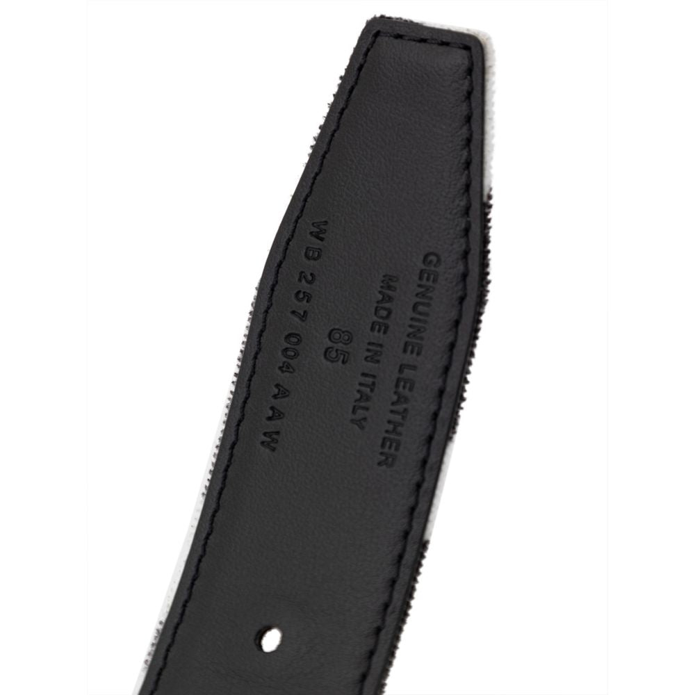 Tom Ford Black And White Leather Regular Belt | Regal Royce