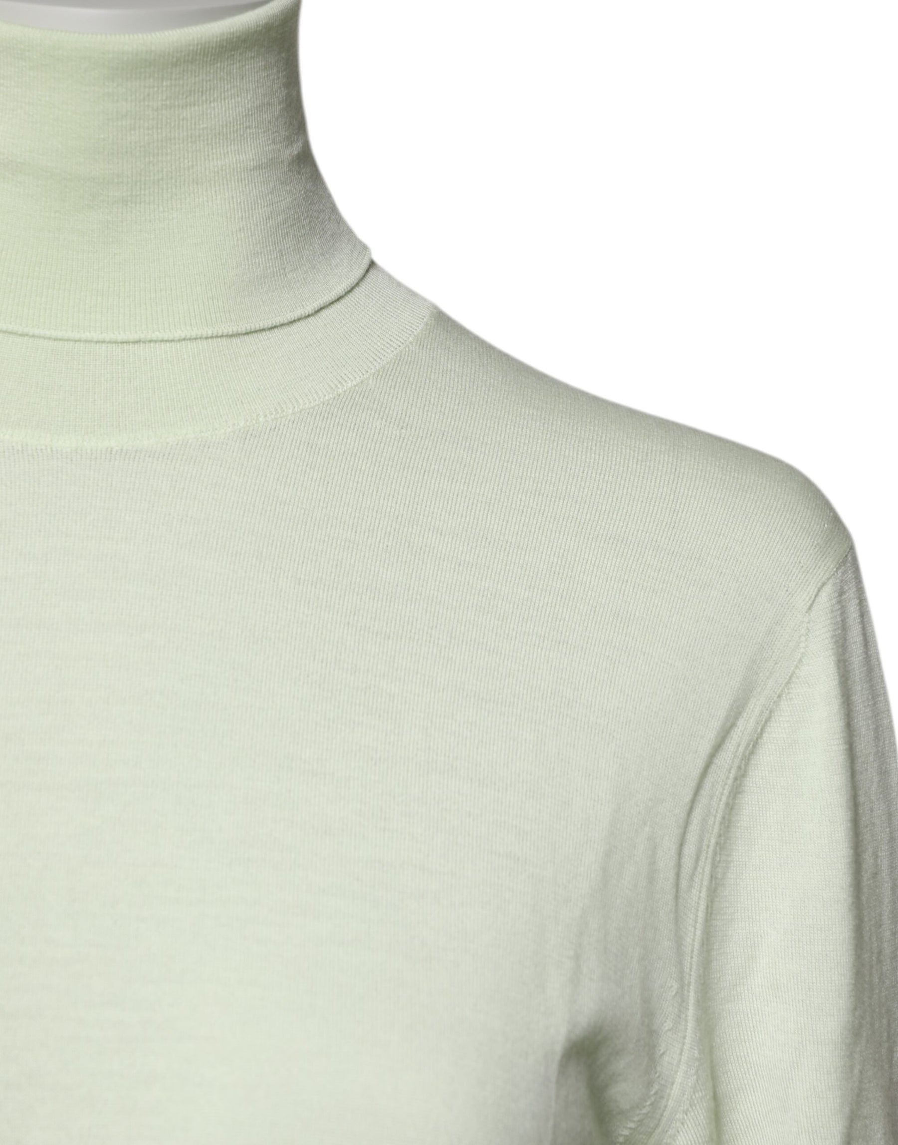 Dolce & Gabbana Light Green Wool Turtleneck Pullover Sweater | Regal Royce