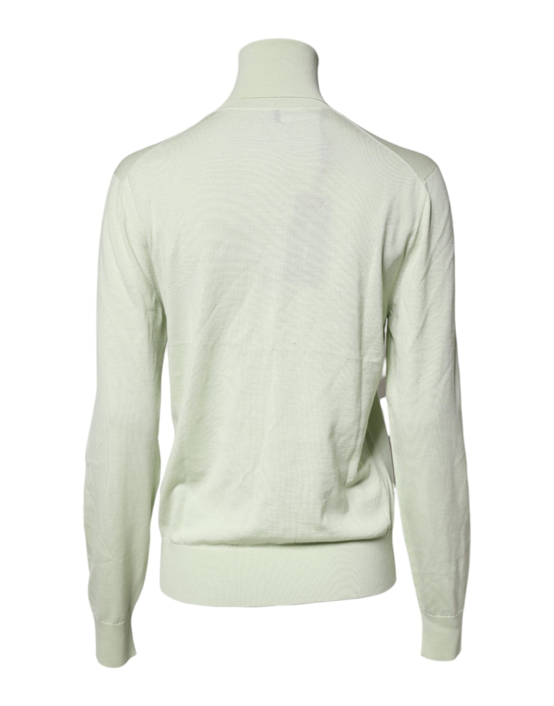 Dolce & Gabbana Light Green Wool Turtleneck Pullover Sweater | Regal Royce