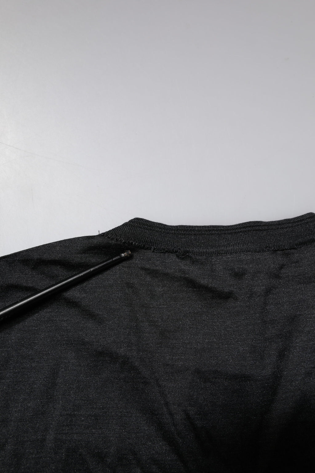 Dolce & Gabbana Dark Gray Silk V-neck Short Sleeves T-shirt