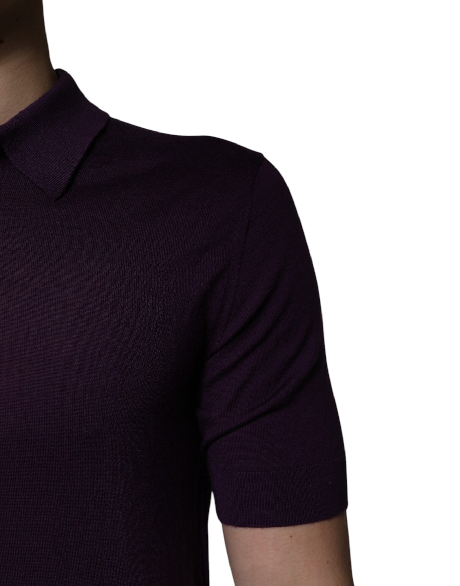 Dolce & Gabbana Violet Cashmere Collared Polo T-shirt | Regal Royce