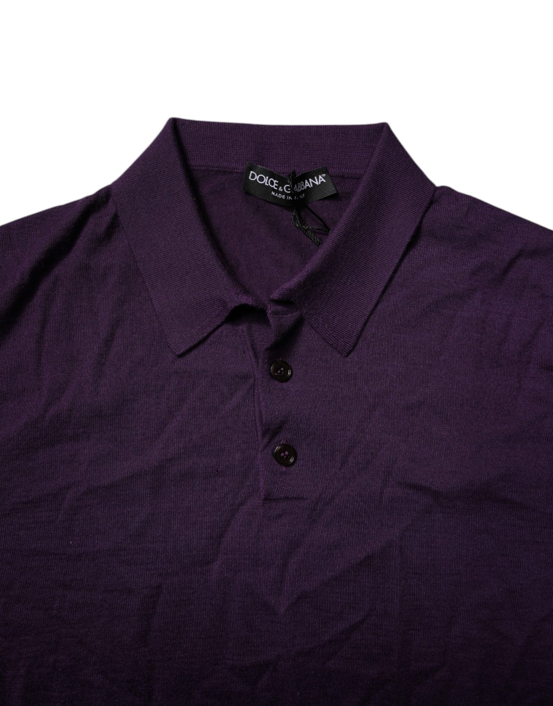 Dolce & Gabbana Violet Cashmere Collared Polo T-shirt | Regal Royce