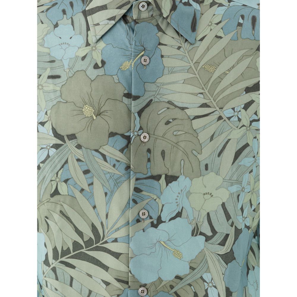Tom Ford Blue Lyocell Pattern Shirt | Regal Royce