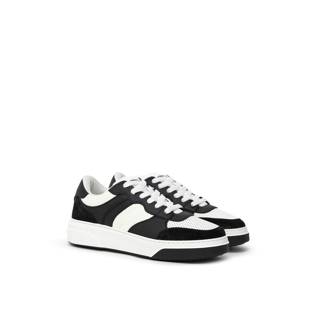 Dsquared² Black And White Leather Athletic Sneakers | Regal Royce