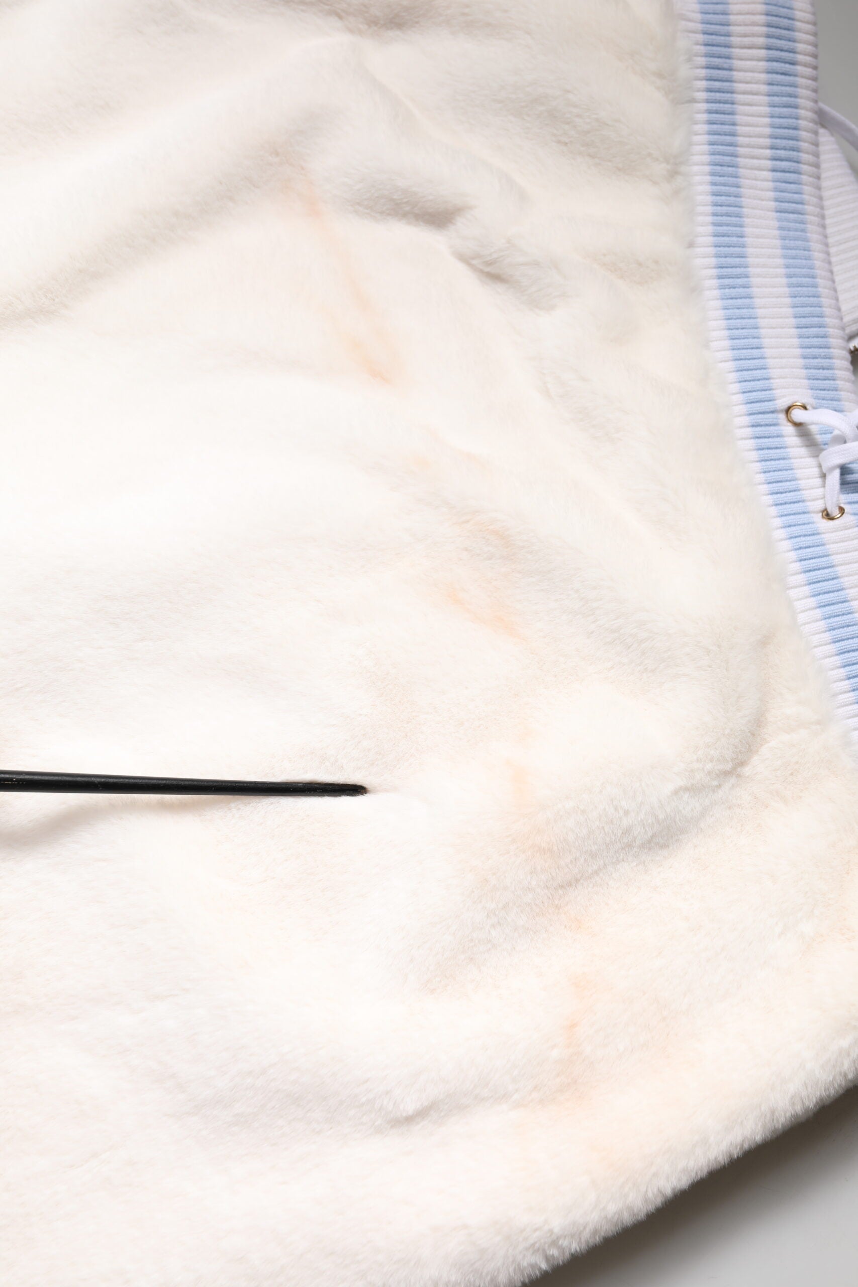 Dolce & Gabbana Off White Faux Fur High Waisted Mini Skirt | Regal Royce