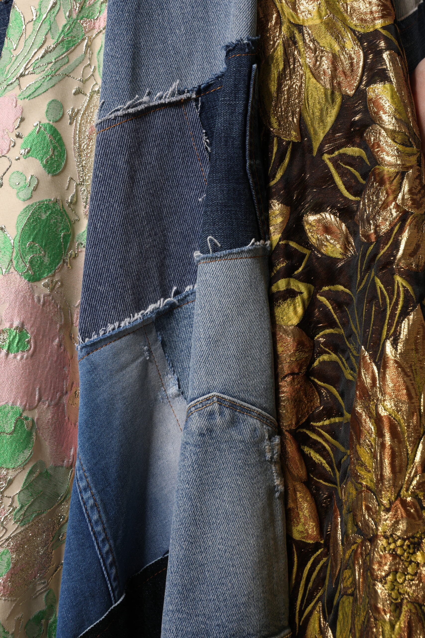 Dolce & Gabbana Multicolor Patchwork High Waisted Midi Skirt | Regal Royce