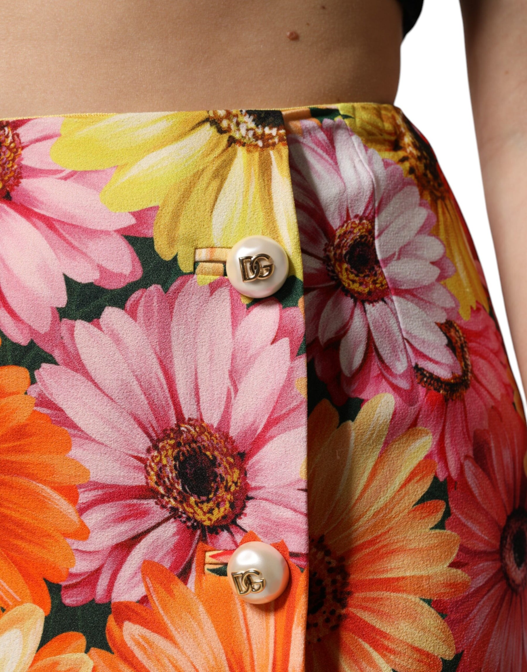 Dolce & Gabbana Multicolor Floral High Waist Mini Skirt | Regal Royce