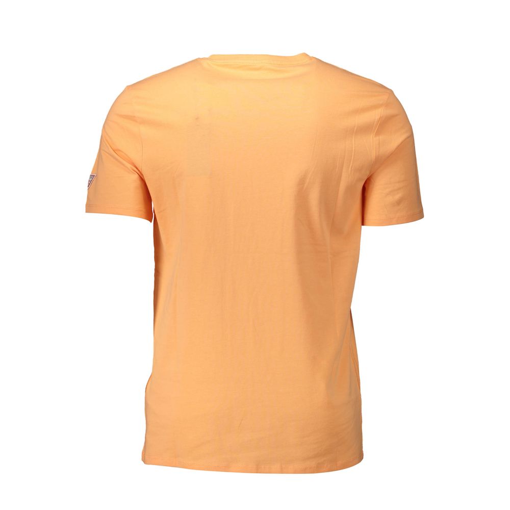 Guess Jeans Arancione Cotton Mens T-Shirt | Regal Royce