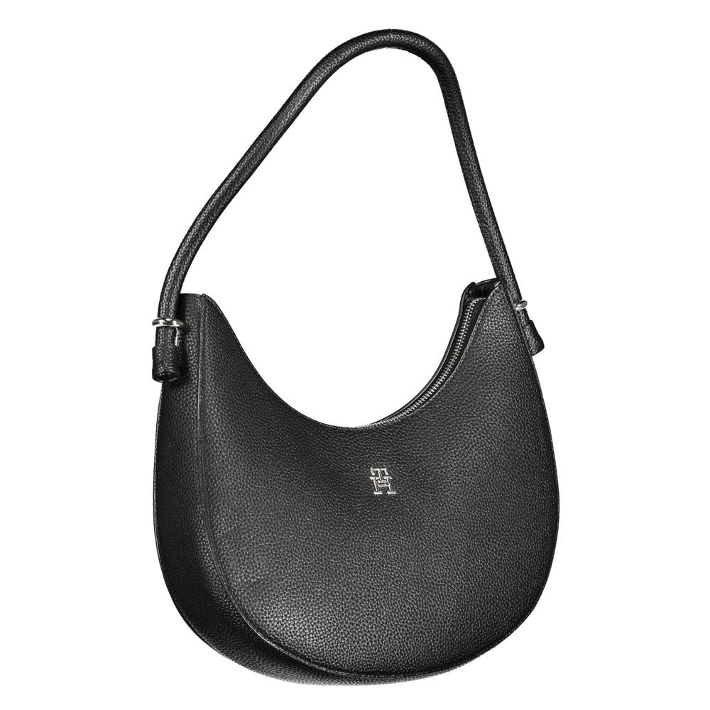 Tommy Hilfiger Black Polyurethane Women Handbag | Regal Royce