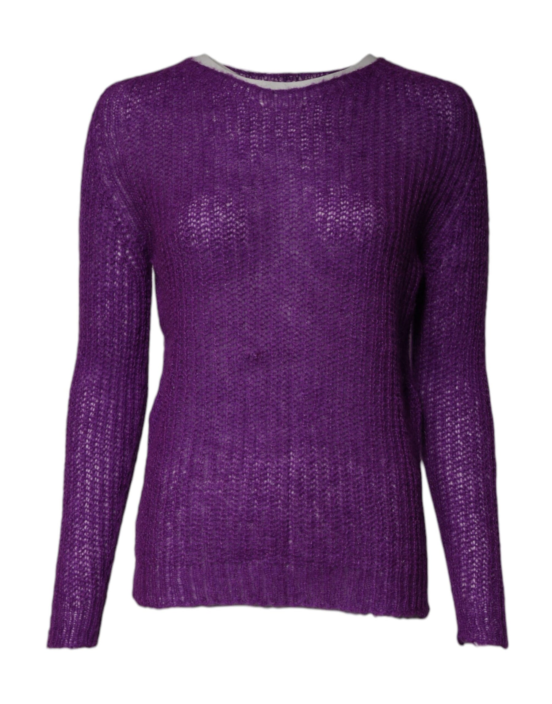PINK MEMORIES Violet Knitted Long Sleeves Round Neck Sweater | Regal Royce