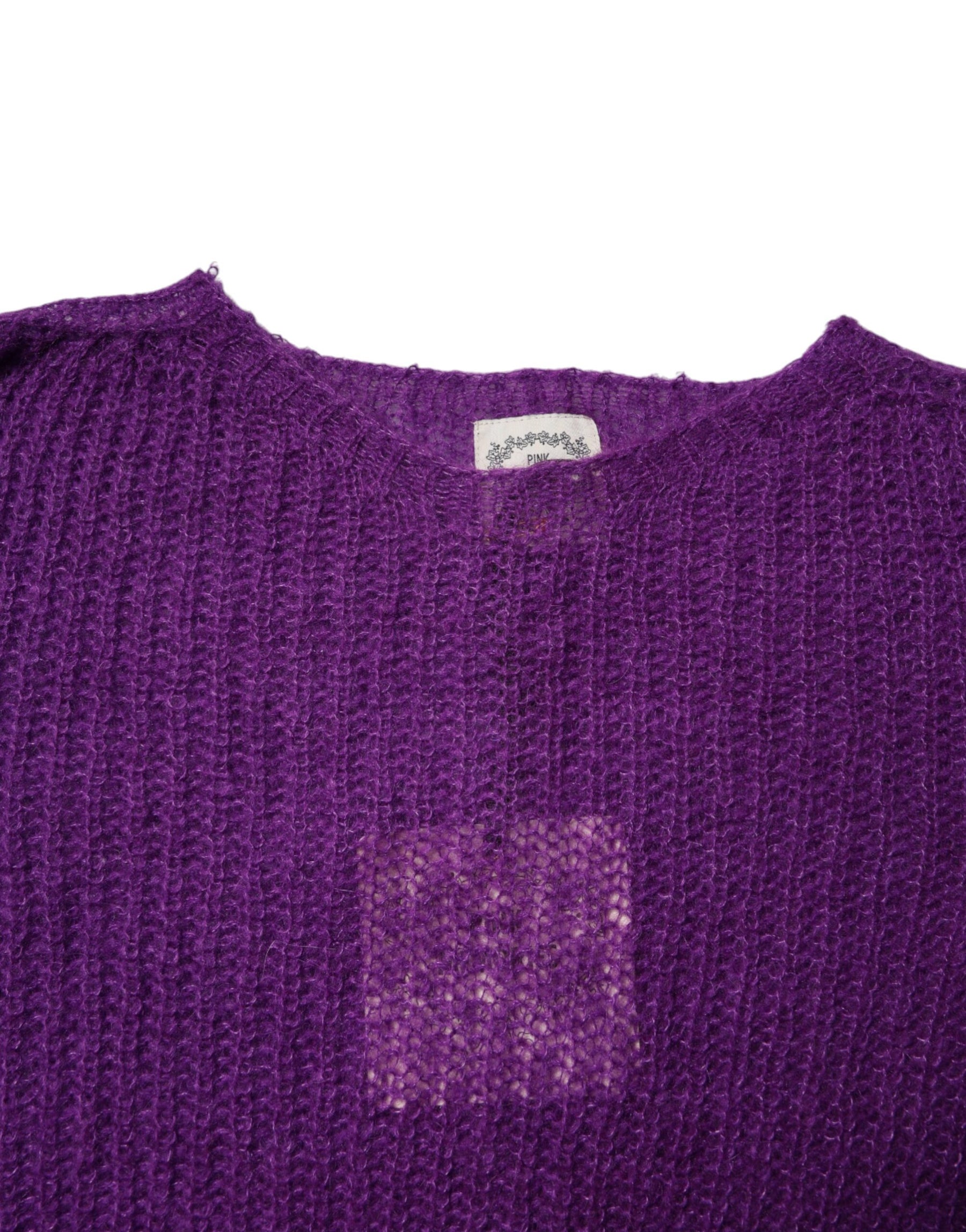 PINK MEMORIES Violet Knitted Long Sleeves Round Neck Sweater | Regal Royce