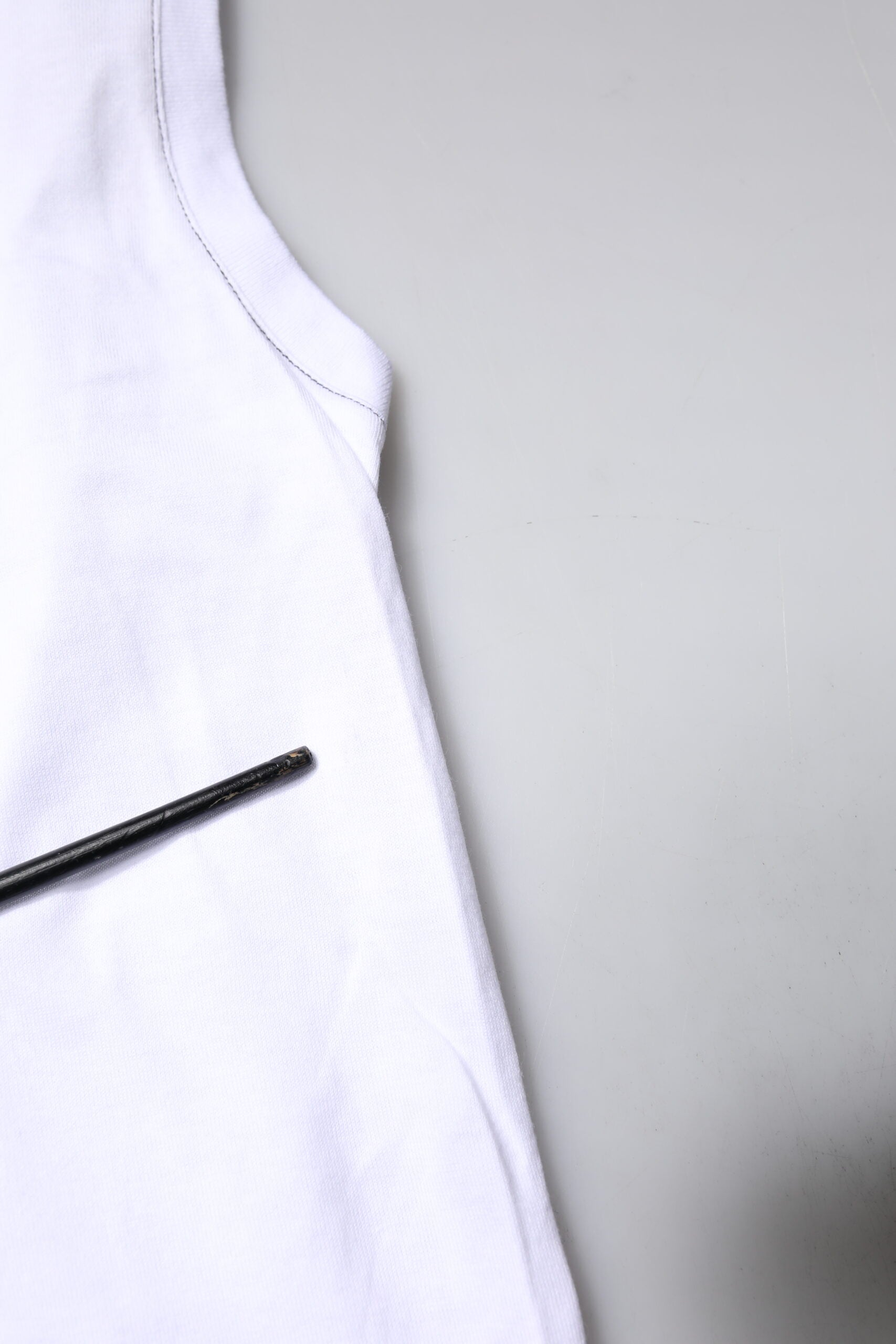 Dolce & Gabbana White Cotton Sleeveless Printed Tank T-shirt | Regal Royce