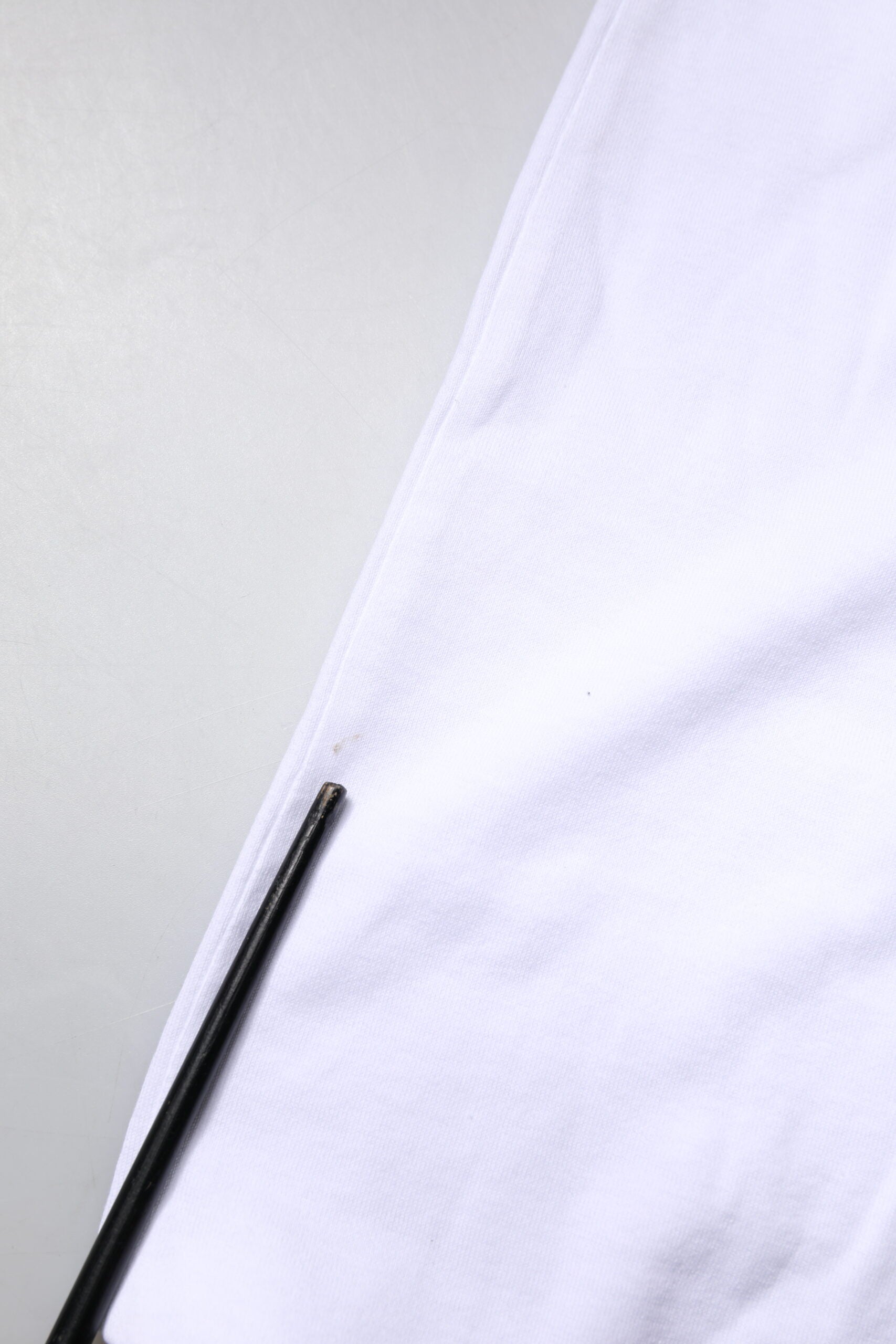Dolce & Gabbana White Cotton Silk Blend Ascot Collar T-shirt | Regal Royce